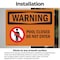 Signmission Pool Closed Do Not Enter OSHA Warning Sign, Vinyl Decal, 10in W x 7in L, 2PK OS-2PACK-WS-D-710-L-12772 - alternate 5
